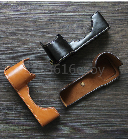 Leather Sony A7iii Protective Case Camera Case Bag Leather Half