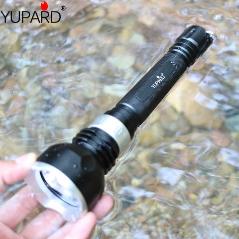 YUPARD Underwater Diving diver Flashlight Torch XM-L2 led T6 Light Lamp Waterproof 18650 rechargeable battery white yellow light ► Photo 1/6
