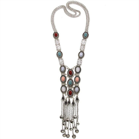 Bohemia Women chic maxi Necklaces Fashion Vintage long tassel pendant Statement Necklaces & Pendants Collares Jewelry 051 ► Photo 1/3