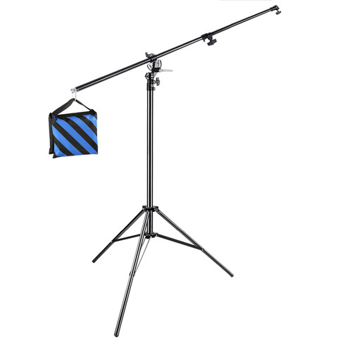 Neewer Photo Studio 13 feet/3.9 meters 2-in-1 Light Stand with 74.8-inch Boom Arm and Sandbag for Supporting Softbox Studio ► Photo 1/6