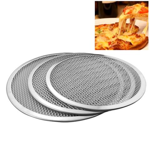 6/7/8/9/10/11/12/13/16 Inch Pizza Pan Aluminum Thicken Non-stick Net Round Pizza Mesh Pan Baking Tray Kitchen Tool Bakeware ► Photo 1/6