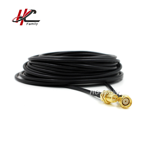 10m 393in low-loss antenna cables RG174 RP SMA Male to RP SMA Female Bulkhead Cable RG-174 Coax ► Photo 1/2