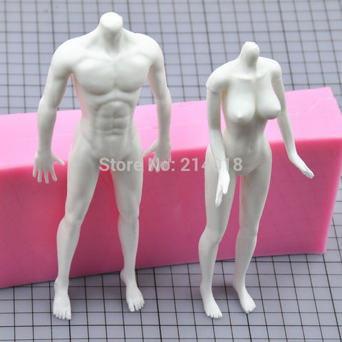 female full-body mold DIY turning model body chest doll body mold food grade silicone mold male ► Photo 1/6