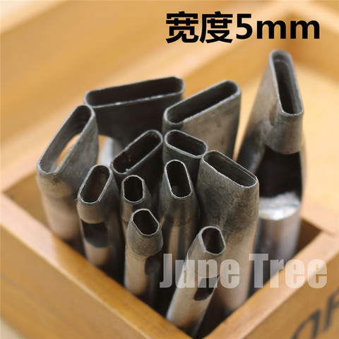 Handmade leather DIY tools strap One shape cowhide punch oval shape punch 5mm width DG0224 ► Photo 1/5