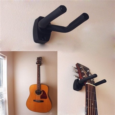 1 Pcs Guitar Hanger Hook Holder Wall Mount Stand Rack Bracket Display Guitar Bass Screws Accessories ► Photo 1/6