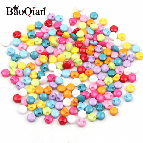 100Pcs 9mm Mixed Round Resin Buttons Clothing Flatback Cabochon Scrapbooking Crafts Fit Sewing Decoration Accessories ► Photo 1/3