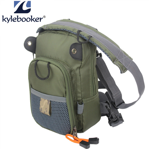 Fly Fishing Chest Waist Pack Bag Lightweight Comfortable Adjustable Compact Bag for Fishermen 2 Layers Army Green ► Photo 1/6