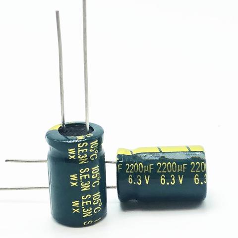 10pcs/lot 6.3v 2200uf 10*16mm high-frequency low-impedance aluminum electrolytic capacitor 2200uf 6.3v2200uf 20% ► Photo 1/1