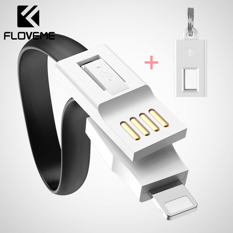 FLOVEME Mini KeyChain Micro USB Type C Cable Lighting Charger Cable For iPhone Samsung Portable USB Type-C USB-C Cable Accessory ► Photo 1/6