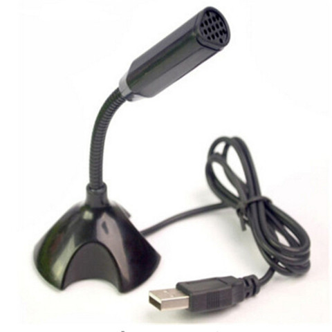 For PC Laptop Desktop Notebook Computer Mic With Holder and USB Cables Mini Wired USB Studio Microphone Voice Speech Stand ► Photo 1/6
