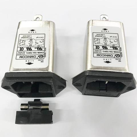 1pcs  CW2B-10A-T  AC filter audio power purification 220V anti-interference EMI new DC socket 12V car fever CW ► Photo 1/1