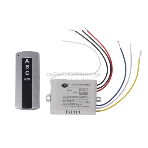 Wireless 3 Channel ON/OFF Lamp Remote Control Switch Receiver Transmitter #H028# ► Photo 1/6