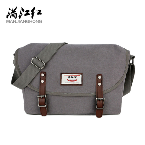 Dropshipping Canvas Man Messenger Bag New Arrival Casual Men's Shoulder Bag Fashion Books Bag Leisure Simple Messenger Bag ► Photo 1/6