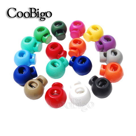 10pcs Colorful Ball Round Cord Lock Toggle Stopper Spring Stop Buckle Sportswear Shoelace Paracord Cord Lanyard Accessories ► Photo 1/6