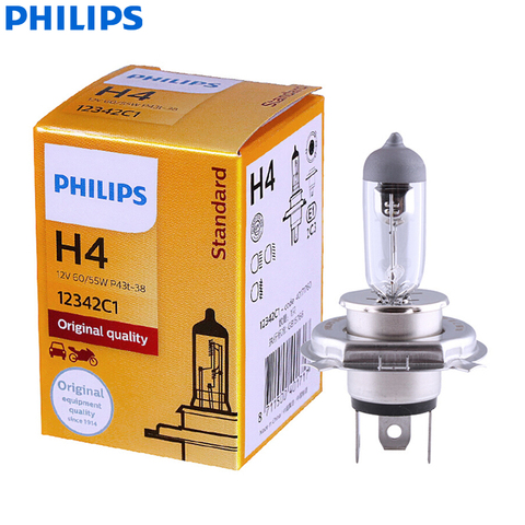 Philips Vision H4 12V 60/55W P43t 12342C1 +30% More Bright Original Light Car Halogen Headlight OEM Auto High Low Beam (Single) ► Photo 1/6