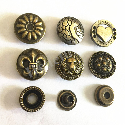 5 Sets/lot 17mm Good Quality 201 Buttons Metal Snap Fastener Press Stud Buttons Poppers Leather for Coats Craft Jeans Button ► Photo 1/6