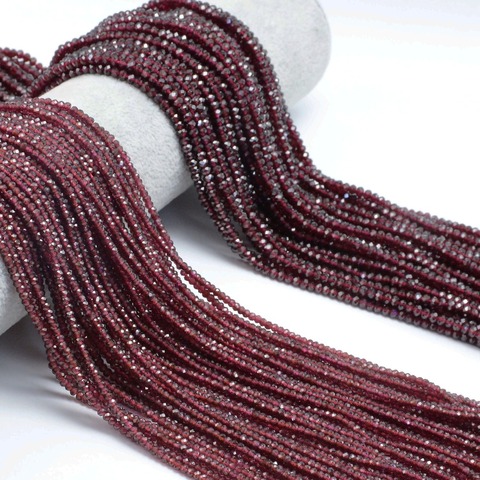 Natural Garnet / Rhodolite Faceted Rondelle Beads 3x2mm / 4x2mm ► Photo 1/6