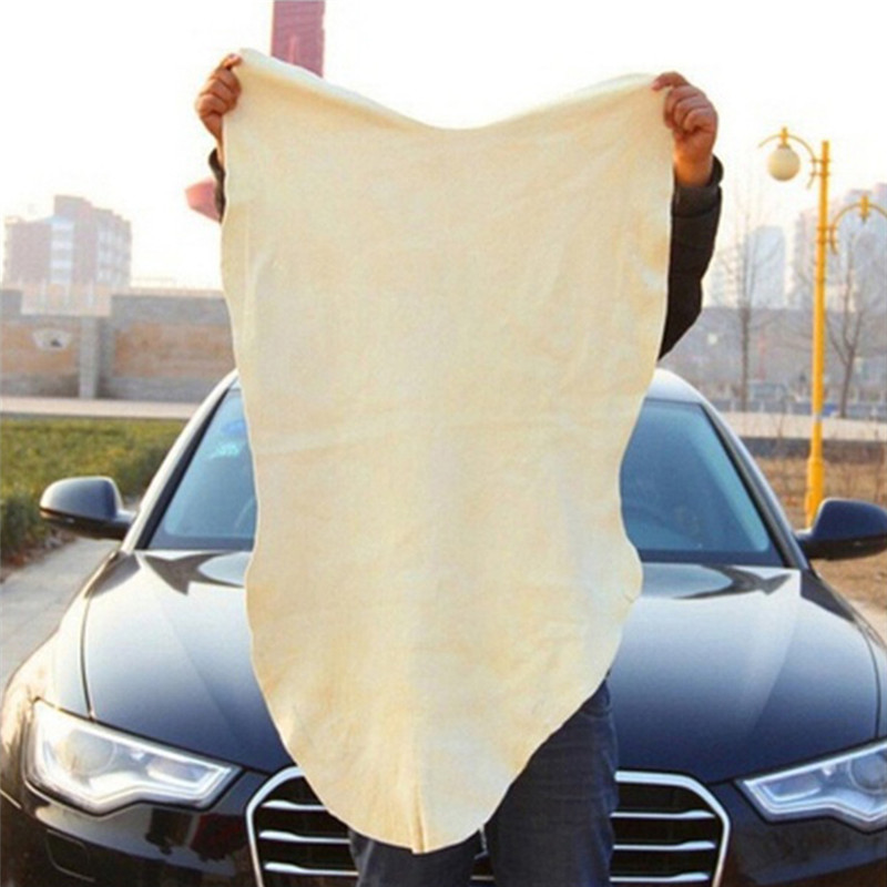 Natural Chamois Leather Cars Cleaning Cloth Washing Suede Absorbent Towel
