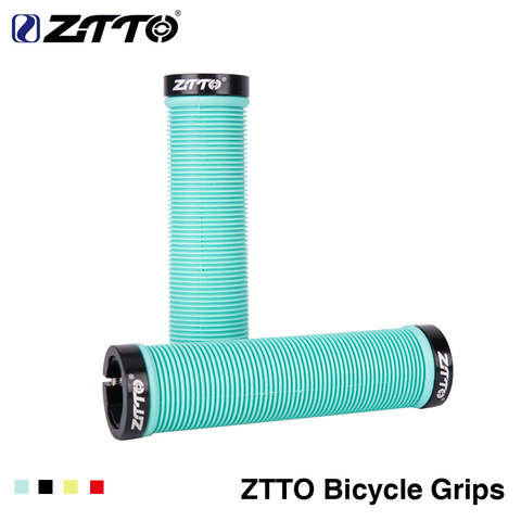 1Pair ZTTO MTB Handlebar Grips Silicone Gel Lock on Anti slip Grips for MTB Folding Bike Skull design bicycle parts AG15 ► Photo 1/6