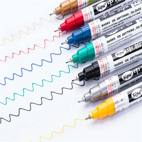 art Universal 0.7mm Extra Fine Point Permanent Paint Metallic Marker Pen school suplies writing tools office business accessory ► Photo 1/6
