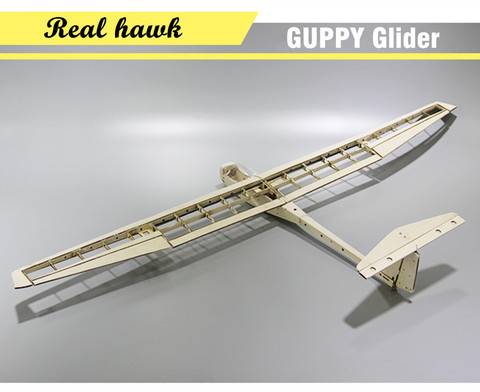 RC Plane Laser Cut Balsa Wood Airplane Kit  Wingspan 1040mm GUPPY Glider Frame without Cover Model Building Kit ► Photo 1/5