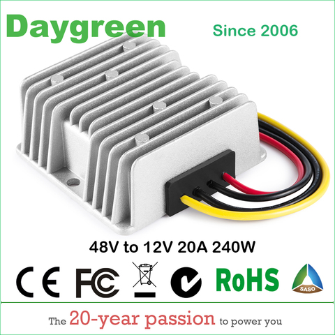 48V to 12V 20A  240W Voltage Reducer DC DC Step Down Converter CE RoHS Certificated High Efficiency 48VDC to 12VDC 20 AMP ► Photo 1/1