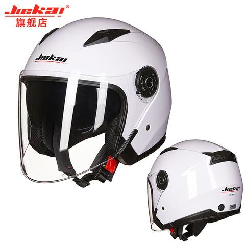 JIEKAI 512 Motorcycle Half Helmet Helmet Bike Highway Double Lens Visor Mirror Men's Lady Motorcycle Helmet 2022 Dot Abs 1KG ► Photo 1/6