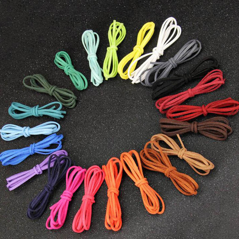 10pcs 3mm Flat Suede Cord Korean Velvet Faux Leather Cord String Rope Thread for DIY Bracelet Necklace Jewelry Making Findings ► Photo 1/6
