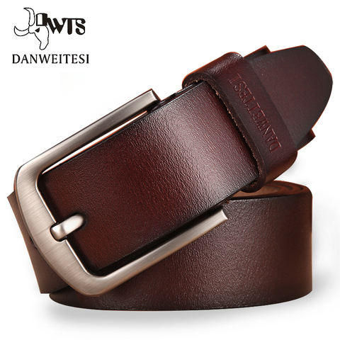 [DWTS]men's belt leather belt men male genuine leather strap luxury pin buckle fancy vintage jeans cintos masculinos ► Photo 1/6