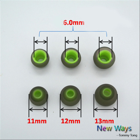 10pcs/5pairs 6.0mm Dual color Ear pads cushion for headphone soft Silicone In-Ear Earphone covers Earbud Tips Ear buds eartips ► Photo 1/6