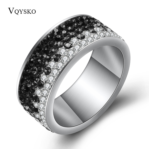 NIBA Jewelry Charms Rings For Women AAA Crystal Hot sale Elegant Stainless Steel Rings ► Photo 1/6
