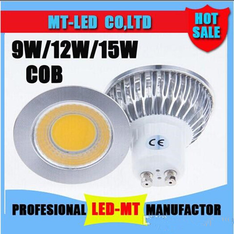 1X Led licht 9 W 12 W 15 W COB MR16 GU10 E27 E14 LED Dimmen Sportlight lamp High Power lamp MR16 12 V E27 GU10 AC 110 V 220 V ► Photo 1/6