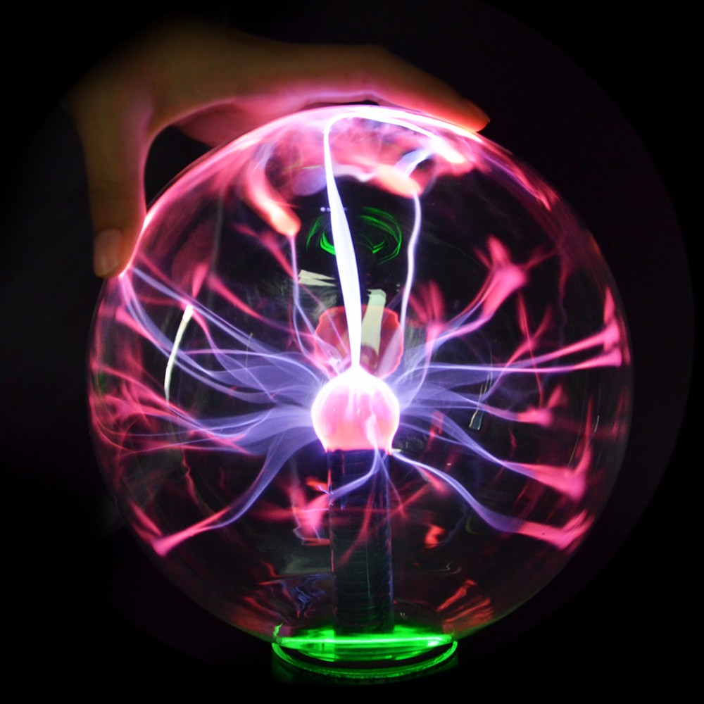 110V 3/4/5/6/8inch Magic Crystal Globe Desktop Lightning Lamp Plasma Ball Sphere 