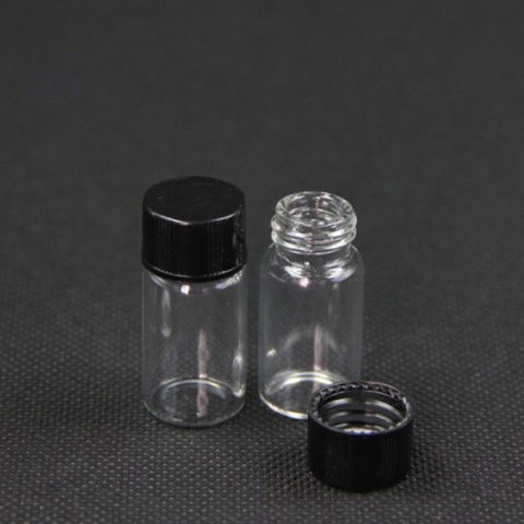 10Pcs 3ml/5ml Glass Clear Amber Small Medicine Bottles brown Sample Vials Laboratory Powder Reagent bottle Containers Screw Lids ► Photo 1/6