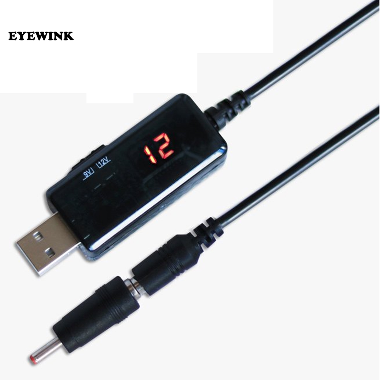 USB to DC Convert Cable 5V to 12V Voltage Step-Up Cable 5.5*2.1mm DC Male 1M 