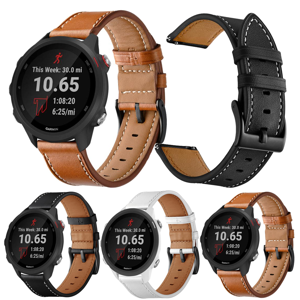 Smartwatch Garmin Vivoactive Music Leather Band 20mm Strap