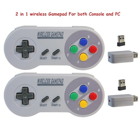 Colorful 2 Reciever Wireless 2.4G Game Controller Joypad Joystick Controller for SNES for Classic MINI for PC Windows for Switch ► Photo 1/3