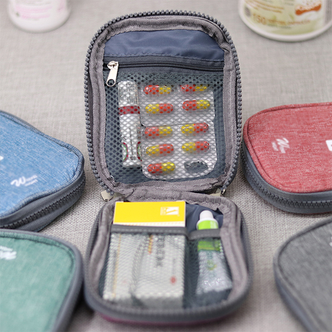 Travel storage bag for medicines Outdoor car pill bag empty first aid bag Household organizer for tablets  Portable survival kit ► Photo 1/6