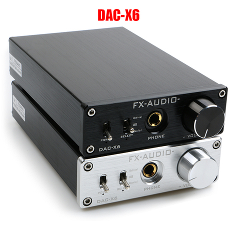 FX-AUDIO DAC-X6 HiFi 2.0 Digital Audio Decoder DAC Input USB/Coaxial/Optical Output RCA/ Amplifier 24Bit/96KHz DC12V ► Photo 1/4