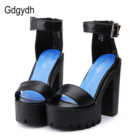 Gdgydh Drop Shipping White Summer Sandal Shoes for Women 2022 New Arrival High Thick Heels Sandals Platform Casual Russian Shoes ► Photo 1/6