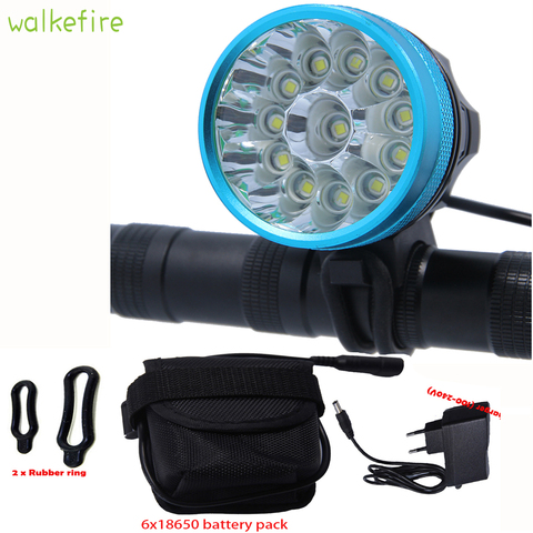 Walkfire Waterproof Bike Light Headlamp 20000 lumens 12 x XML T6 LED Bicycle Cycling Head Light + 18650 Battery Pack +Charger ► Photo 1/6