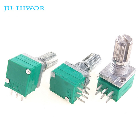 100pcs RK097G 6Pin Duplex Potentiometer Sealed Adjustable Resistance 10K 20K 50K 100K Ohm For Speaker Amplifier ► Photo 1/4