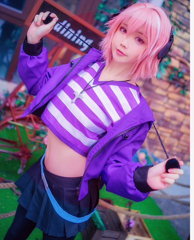 Astolfo Fate Grand Order Cosplay Anime Apocrypha FGO Cosplay Costume Uniform Jacket + T Shirt + Skirts ► Photo 1/6