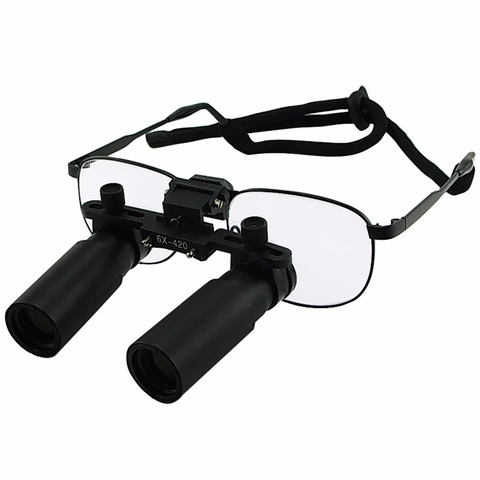 Keplerian Style 6.0x Magnification Binocular Dental Loupes Surgical Medical Dentistry Frame 420mm Working Distance ► Photo 1/6