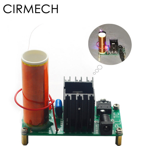 CIRMECH Mini Musci Tesla Coil Plasma Speaker Tesla Arc ignition Wireless Transmission Lighting DIY Coil Kit for Play music  ► Photo 1/6