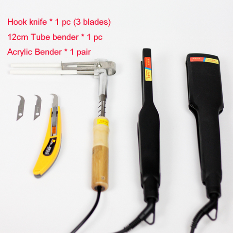 Acrylic Bender Hot Bending Machine Sign-making Tool 1 pair+Hook knife+12cm Tube Bender(220V) ► Photo 1/6