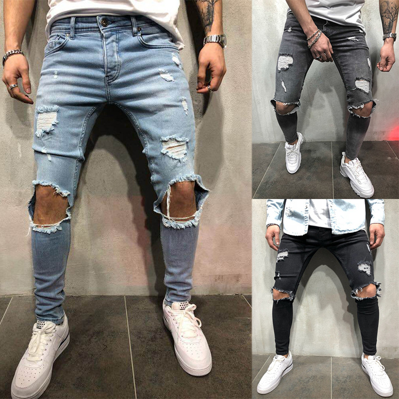 Buy Online Fashion Streetwear Men S Jeans Vintage Blue Gray Color Skinny Destroyed Ripped Jeans Broken Punk Pants Homme Hip Hop Jeans Men Alitools Buy Online Fashion Streetwear Men S Jeans Vintage Blue Gray Color Skinny Destroyed Ripped Jeans Broken Punk Pants Homme Hip Hop Jeans Men Alitools