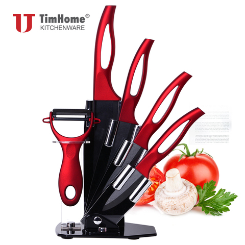 Timhome zirconia kitchen ceramic knife set 6