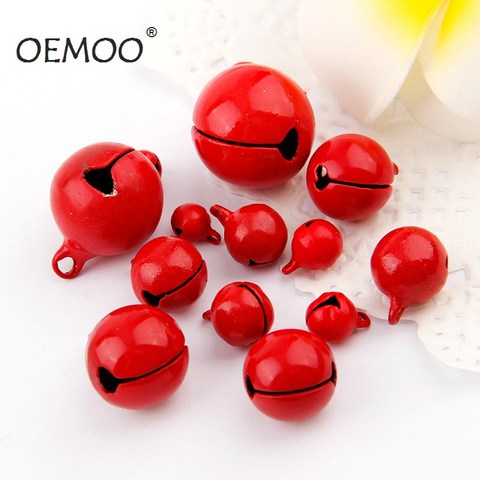 Red 8/10/12mm  Metal Jingle Bells Loose Beads Festival Party Decoration/Christmas Tree Decorations/DIYCrafts Accessories ► Photo 1/6