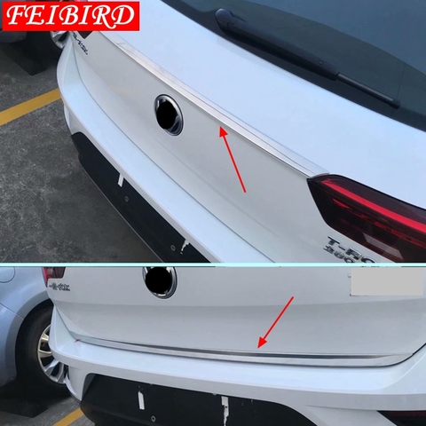 Auto Accessory For Volkswagen T-Roc T Roc 2022 Rear Tail Trunk Lid & Upper Tailgate Overlay Strip Cover Trim ► Photo 1/6